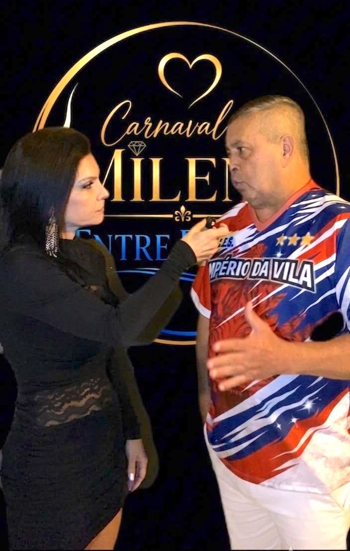 Milene Gonzalez e o Presidente da Império da Vila - Crédito da Foto: Acervo Pessoal / Zuleika Ferreira - Divulgação
