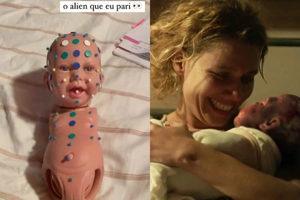 Bruna Linzmeyer Mostra Boneca De Parto Em Pantanal: “Pari Um Alien”