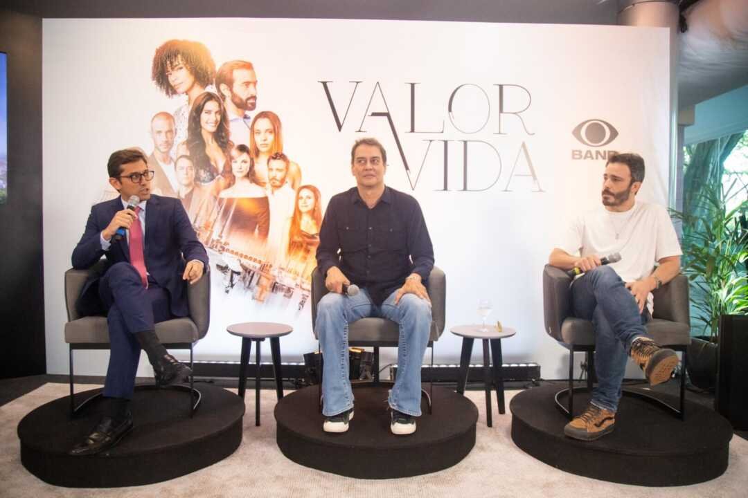 Marcelo Anthony e Thiago Rodrigues apresentam coletiva de nova novela da Band - Fotos: Patrícia Devoraes / Brazil News 