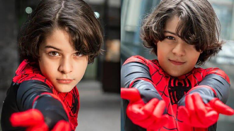 Arthur Policarpo em fotos na versão Kids Cosplay do filme ‘Homem – Aranha: Sem volta para casa’ - Foto: Reprodução / Instagram