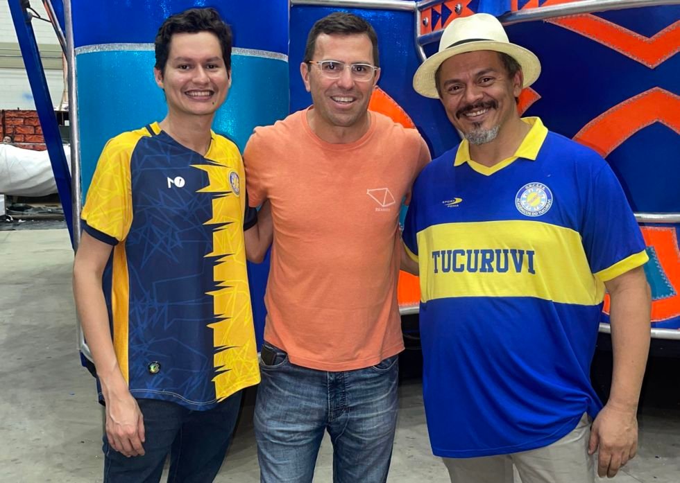 Carnavalescos Yago Duarte E Dione Leite Com Rodrigo Bocardi - Foto Renato Cipriano