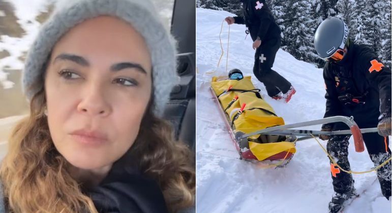 Luciana Gimenez publica vídeo do acidente de esqui - Foto: Reprodução / Instagram