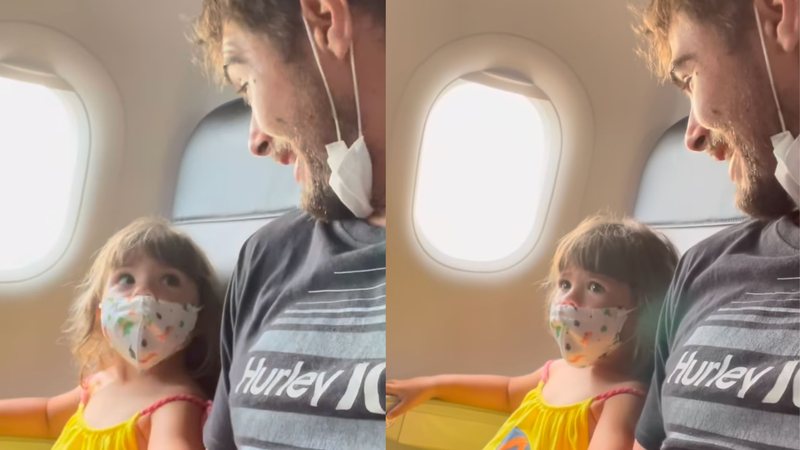 O ator Rafa Vitti extrapolou os limites da fofura ao postar o vídeo de Maria Clara andando de avião pela primeira vez - Foto: Divulgação/Instagram