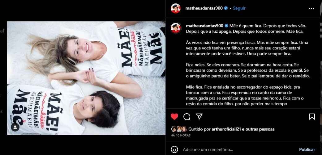 Amor De Mãe: Matheus Dantas Faz Linda Homenagem Para Sua Mamãe Fernanda; Confira! 3 Matheus Dantas