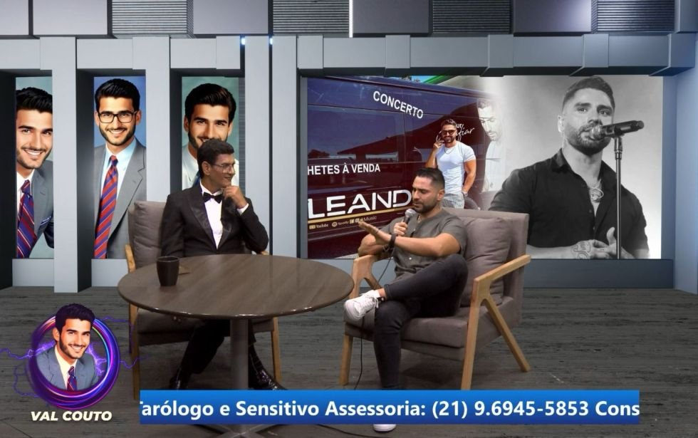 Cantor Português Leandro Vai Participar Do Bbb De Portugal E Esteve No Programa Do Tarólogo Val Cout 2 Cantor Português Leandro No Programa Do Tarólogo Val Couto - Crédito Da Foto: Divulgação
