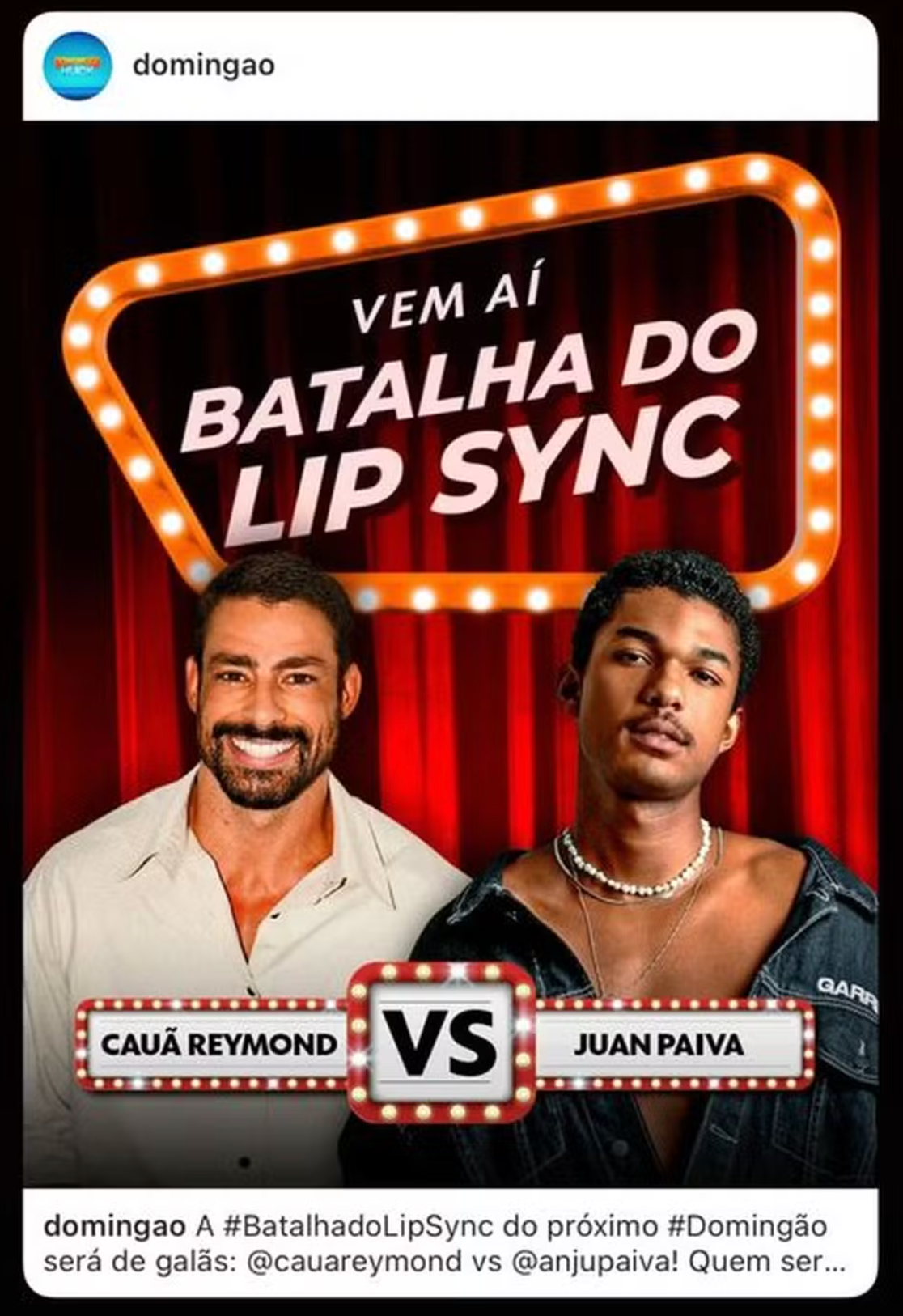 Cauã Reymond E Juan Paiva Se Enfrentam Na Batalha Do Lip Sync 2 Cauã Reymond E Juan Paiva Se Enfrentam Na Batalha Do Lip Sync