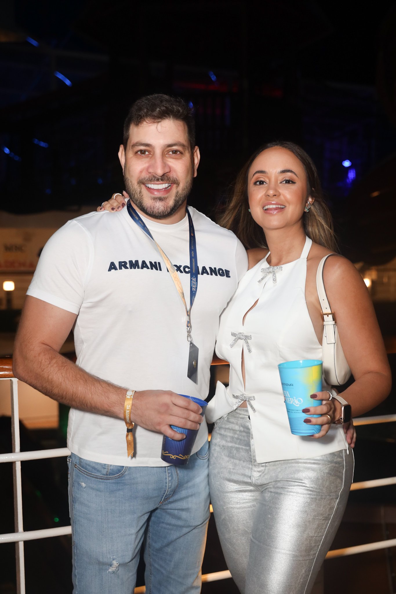 Celebridades Brilham Na Primeira Noite Do Navio Do Zezé A Bordo Do Msc Seaview 4 Caio Afiune E Waleria Motta - Foto: Lucas Ramos / Brazil News