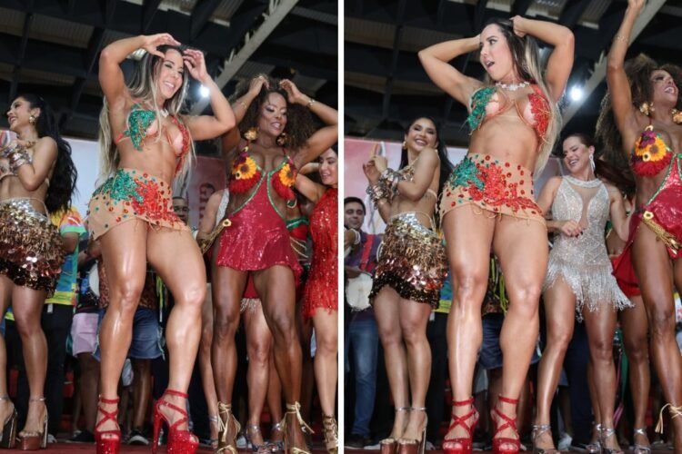 Musas Da Grande Rio Brilham Em Ensaio Para O Carnaval 2025 6 Mulher Melão