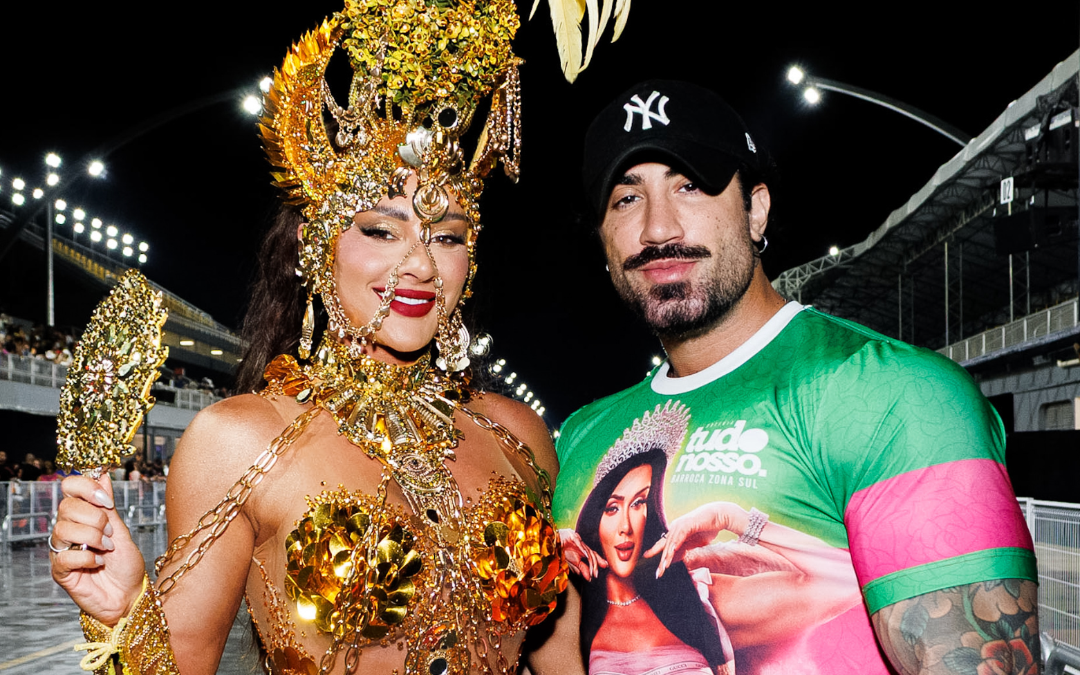 Juju Salimeni surge como Deusa de Ouro em ensaio técnico no Anhembi neste sábado - Foto Clayton Felizardo Brazil News