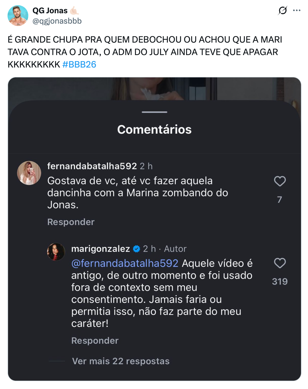 Mari Gonzalez rebate críticas após vídeo antigo gerar polêmica nas redes 17 Captura de Tela 2026 02 06 as 09.12.19