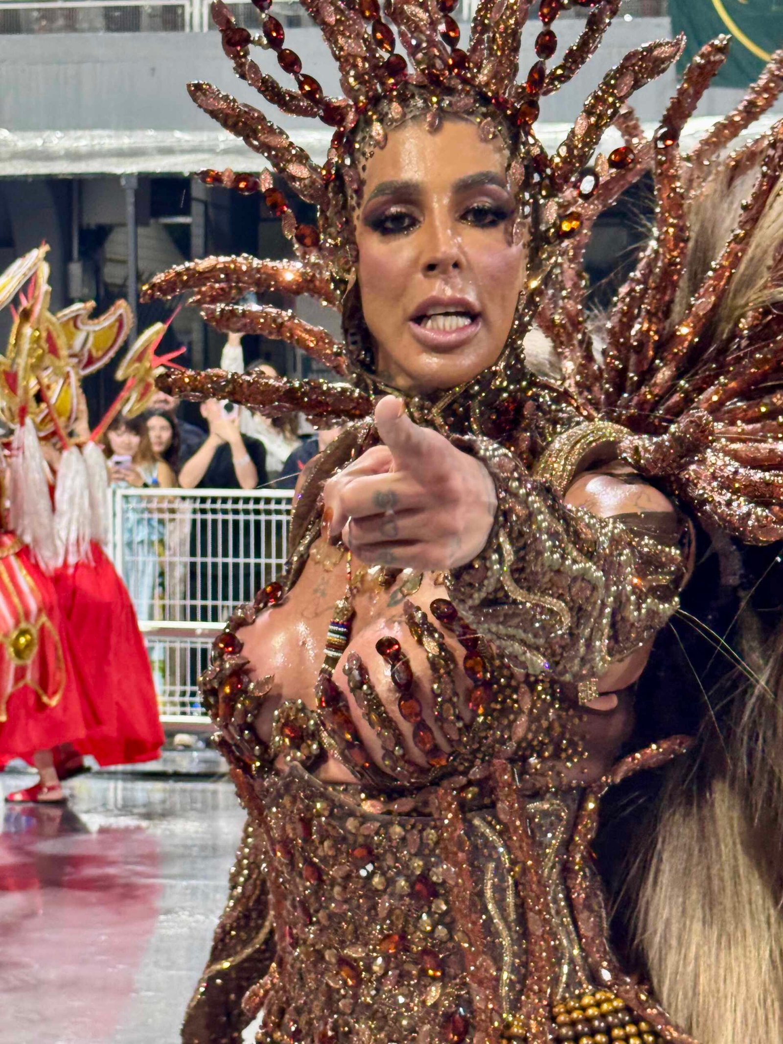 Pepita brilha como rainha de bateria da Unidos de São Lucas no Carnaval 2026 - Foto: Renato Cipriano 