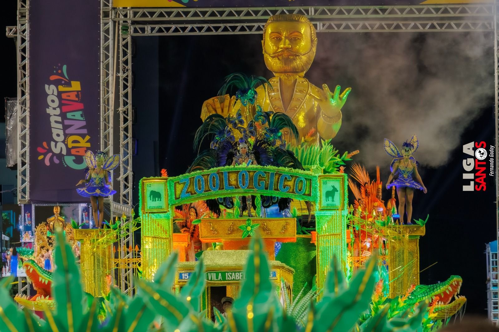 Milene Gonzalez no desfile da Unidos dos Morros- Crédito: Liga Santos / Renato Cipriano / Zuleika Ferreira - Divulgação