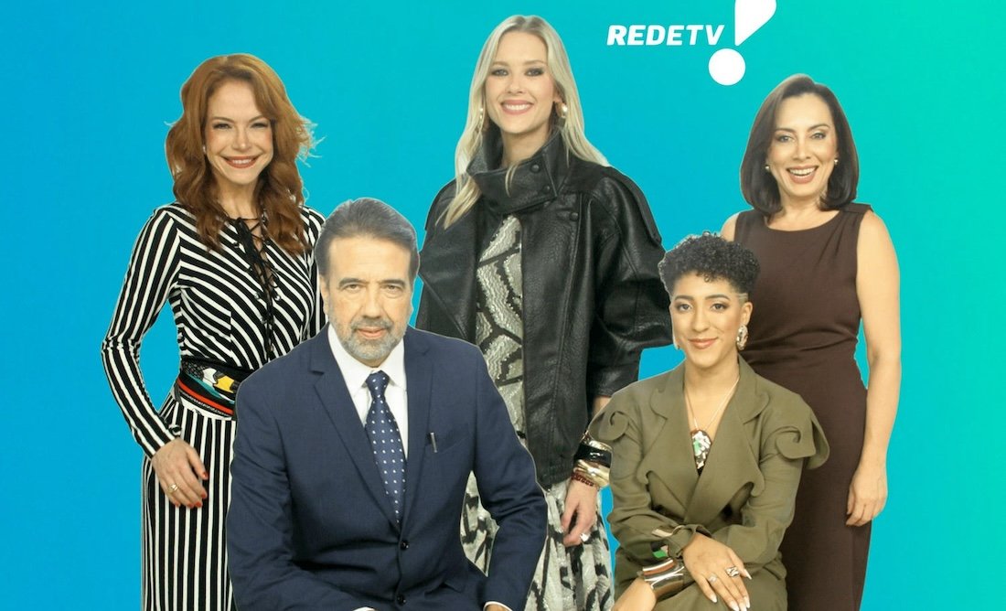 Babi Xavier, Jorge Lordello, Gianne Albertoni, Nath Finanças e Katiuzia Rios - crédito Divulgação RedeTV!
