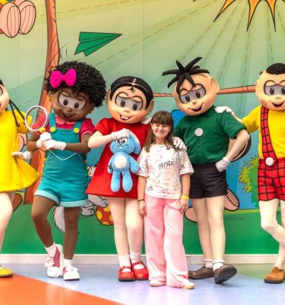 Juju Teofilo com A Turma da Mônica - Crédito da Foto: Divulgação
