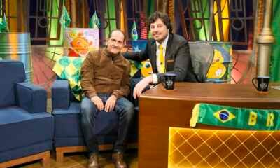 Muricy Ramalho e Danilo Gentili - Foto Lourival Ribeiro / SBT