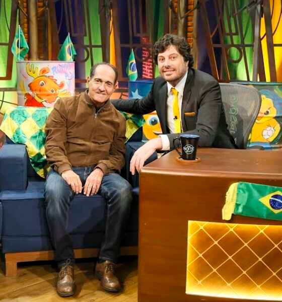 Muricy Ramalho e Danilo Gentili - Foto Lourival Ribeiro / SBT