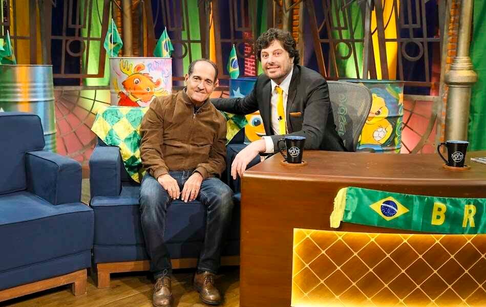 Muricy Ramalho e Danilo Gentili - Foto Lourival Ribeiro / SBT